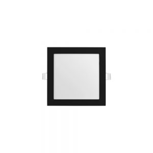 Luminária Quadrada de Embutir 170X170 12W Jet Black