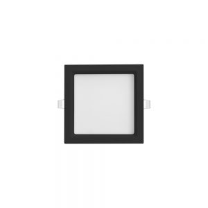 Luminária Quadrada Recuada de Embutir 170X170 12W Jet Black