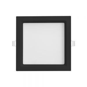 Luminária Quadrada Recuada de Embutir 400X400 36W Jet Black