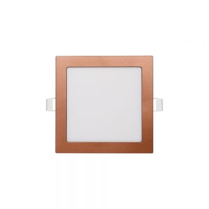 Luminária Quadrada de Embutir 225×225 20W Cobre Metálico