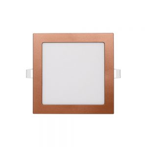 Luminária Quadrada de Embutir 300×300 25W Cobre Metálico