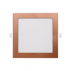 Luminária Quadrada de Embutir 400×400 36W Cobre Metálico