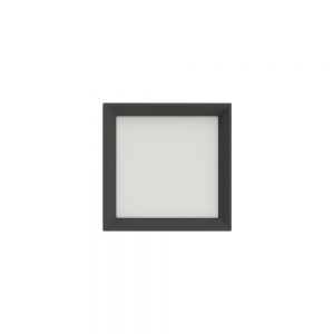 Luminária Quadrada Recuada de Sobrepor 170×170 12W Jet Black