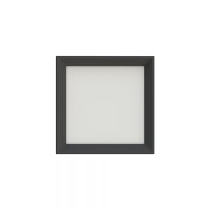 Luminária Quadrada Recuada de Sobrepor 225X225 20W Jet Black