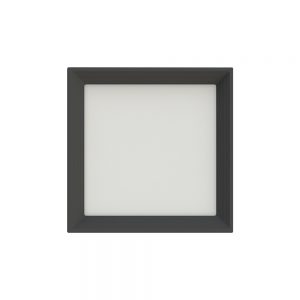 Luminária Quadrada Recuada de Sobrepor 300X300 25W Jet Black