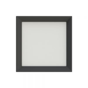 Luminária Quadrada Recuada de Sobrepor 400X400 36W Jet Black