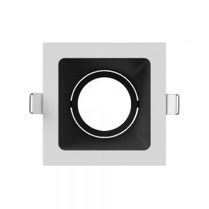 Embutido Hide Dicróica MR16 Branco com Recuo Preto