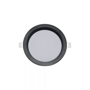 Luminária Redonda Recuada de Embutir 225×225 18W Jet Black