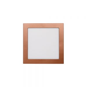 Luminária Quadrada de Sobrepor 225×225 20W Cobre Metálico