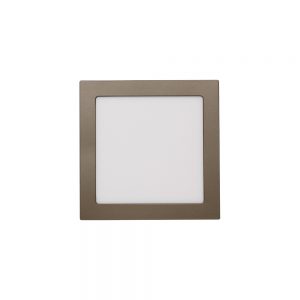 Luminária Quadrada de Sobrepor 225×225 20W Chumbo Metálico